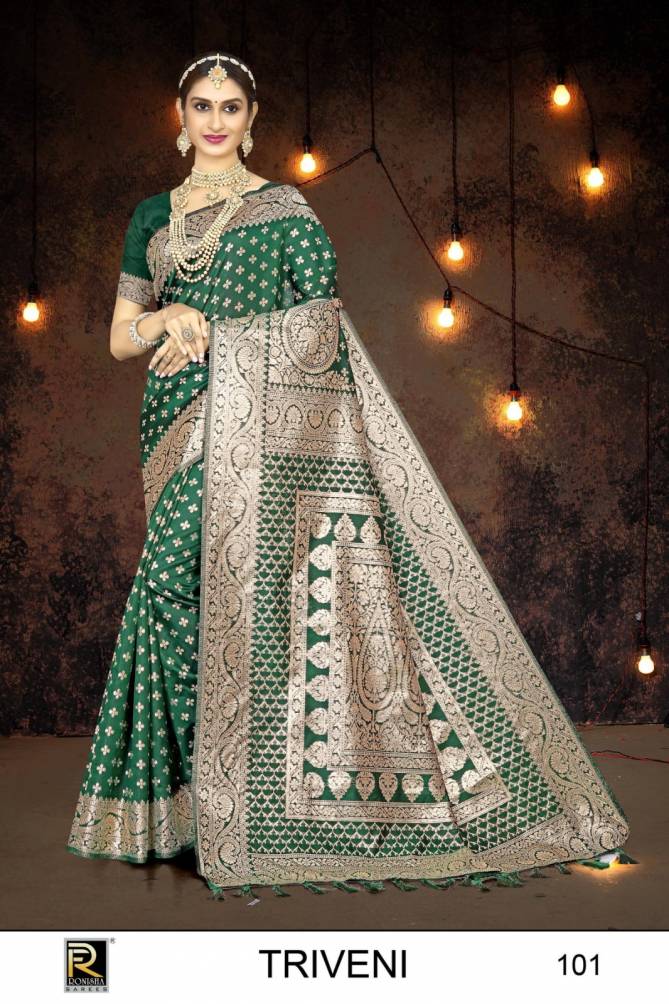 Triveni 1 By Ronisha Designer Banarasi Silk Sarees Wholesale Shop In Surat
